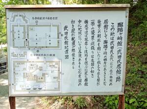 武田神社の躑躅ヶ崎館跡案内板