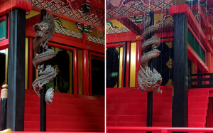 金櫻神社本殿の「昇龍・降龍」