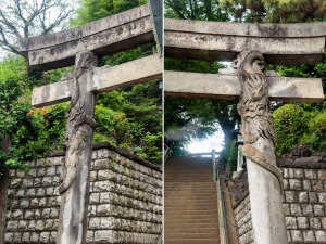 品川神社の双龍鳥居