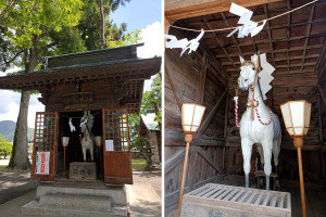 冨士山下宮小室浅間神社の神馬社、神馬像
