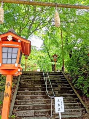 新倉富士浅間神社の表参道の石段