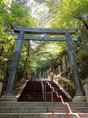 武蔵御嶽神社の青銅製の鳥居